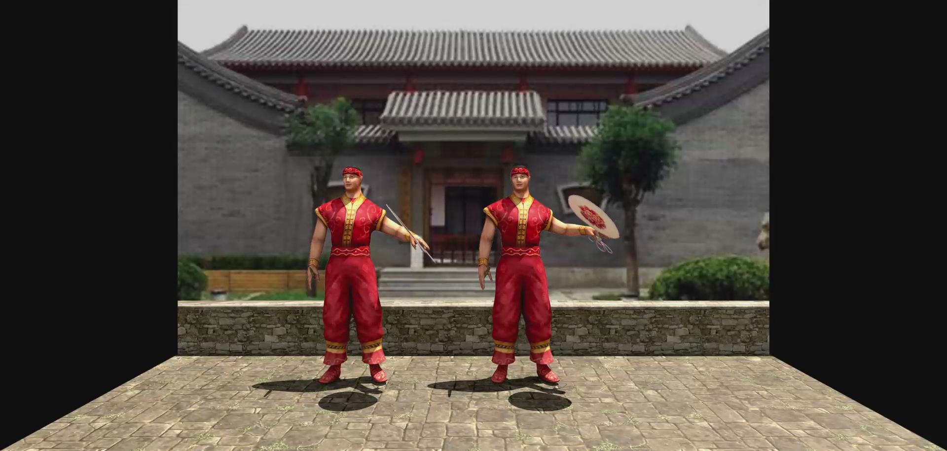 上海大世界京西太平鼓折幕投影三維影片